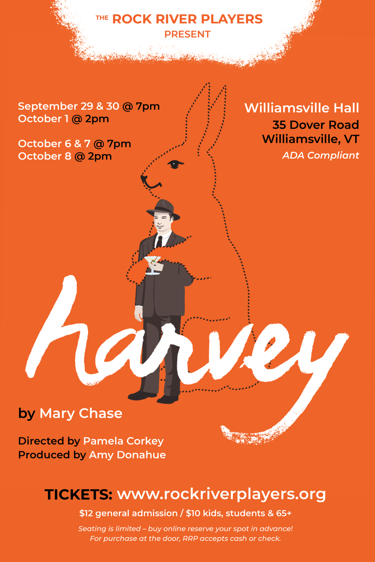Rock River Players Presents “Harvey” in Williamsville, VT