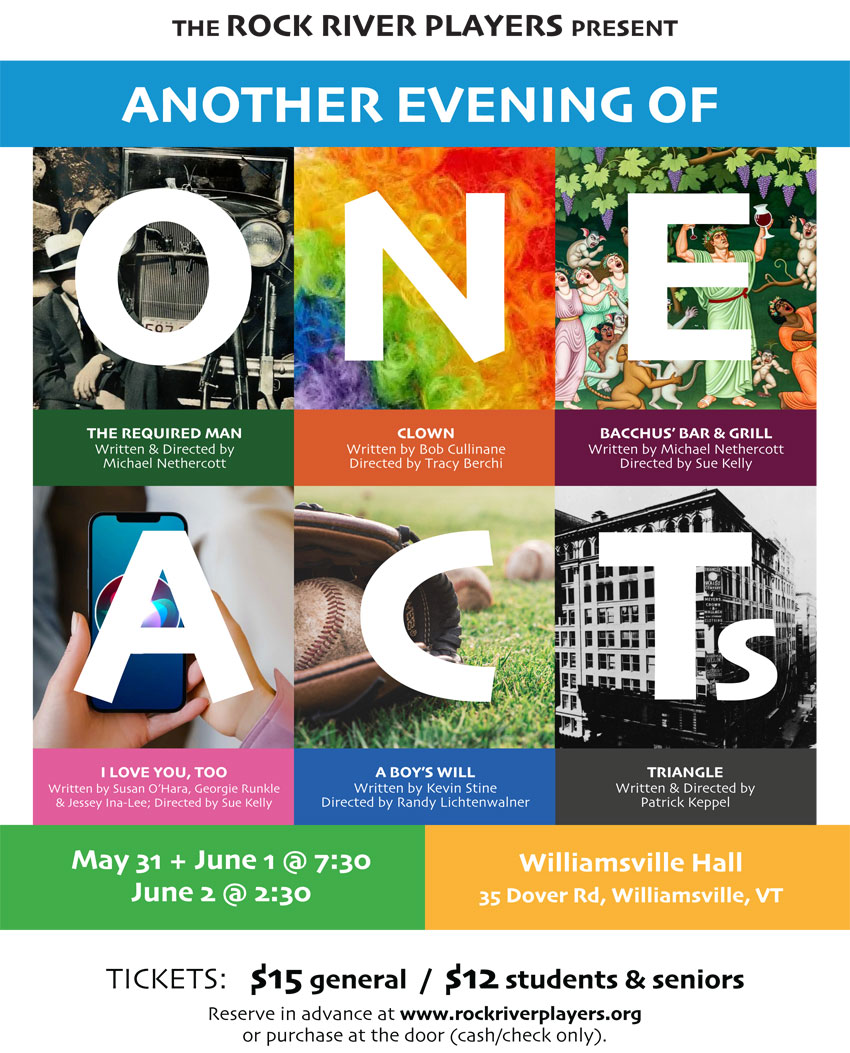 RRP presents An Evening of One Acts: May 31-June 2